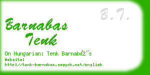 barnabas tenk business card